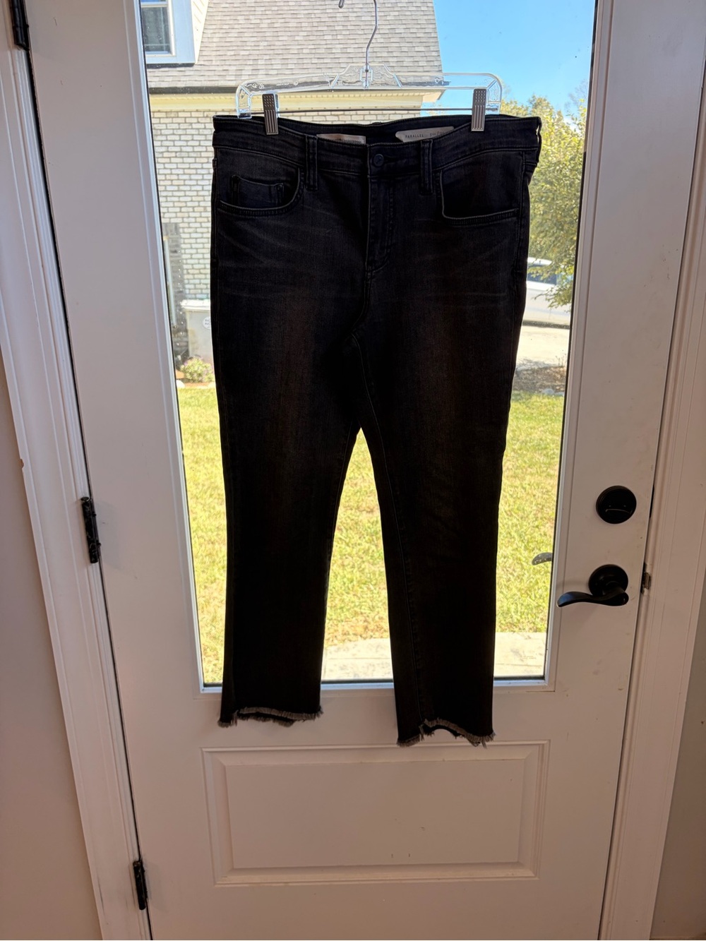 Anthropologie / Pilcro Paralell Black Straight Leg Jeans Waist 32